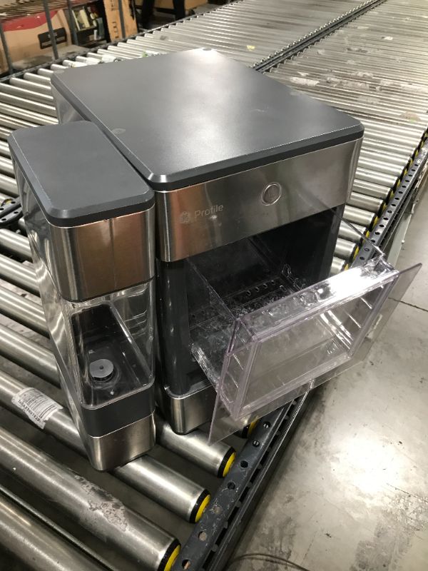 Photo 2 of GE Profile Opal | Countertop Nugget Ice Maker with Side Tank | Portable Ice Machine Makes up to 24 lbs. of Ice Per Day | Stainless Steel Finish
