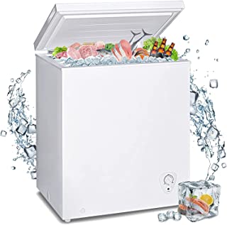 Photo 1 of Deep Chest Freezer 3.5 CU. FT, Small Freezer Chest Freestanding, Quiet Compact Freezer, with Adjustable Thermostat Control&Removable Wire Basket, White
