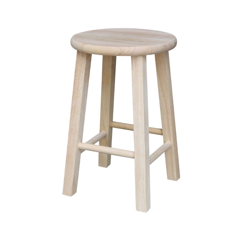 Photo 1 of 18 in. Unfinished Wood Bar Stool

