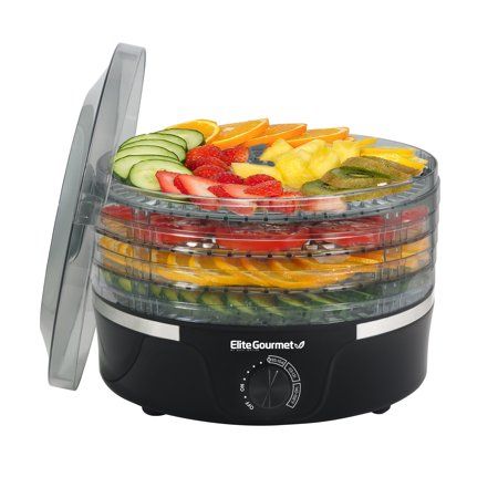 Photo 1 of Gourmet 5-Tier Black Food Dehydrator with Adjustable Temperature Dial
