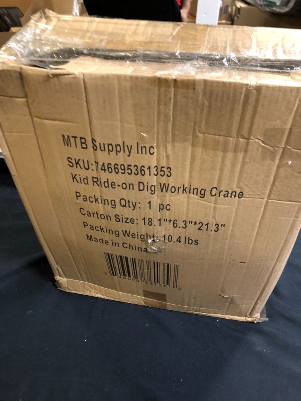 Photo 1 of MTB Kid Ride-on Dig Working Crane Sand Play Digger Yellow Scooper Outdoor Crane for Sandbox Excavator Dig Toy in Sand, Beach, Snow, Dirt--- Backyard Toys for chrildren
(MISSING HARDARE)