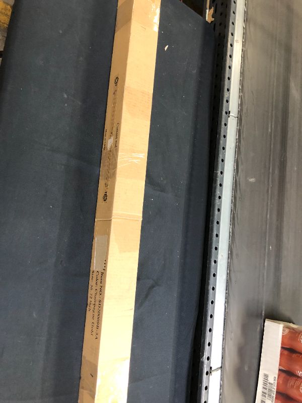 Photo 1 of 1 Inch Window Curtain Rod 36 to 72 Inches, Single Indoor/Outdoor Drapery Rod for Heavy Fabrics, Ceiling or Wall Mount, Woven-Design Finials and Mounting Brackets Included (Champagne Gold, 36-72") 
