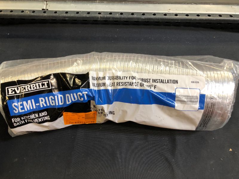 Photo 1 of Everbilt 6 in. x 8 ft. Semi-Rigid Flexible Aluminum Duct (MINOR DENTS ON ITEM)