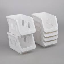 Photo 1 of 6ct Plastic Stackable Storage Bin White - Bullseye's Playground™ 6.5 Inches (L), 9 Inches (H) x 6 Inches (W) 6 BOXES WITH 6 PIECES IN EACH BOX