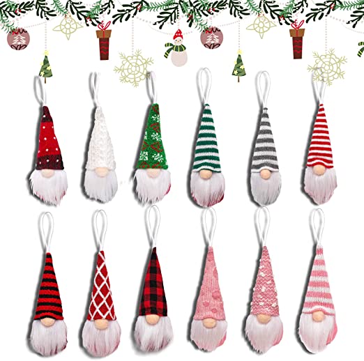 Photo 1 of 12 PCS Gnomes Hanging Ornaments for Christmas Tree (PACK OF 2) 