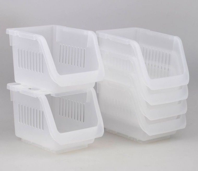 Photo 1 of 6ct Plastic Stackable Storage Bin Clear - Bullseye's Playground