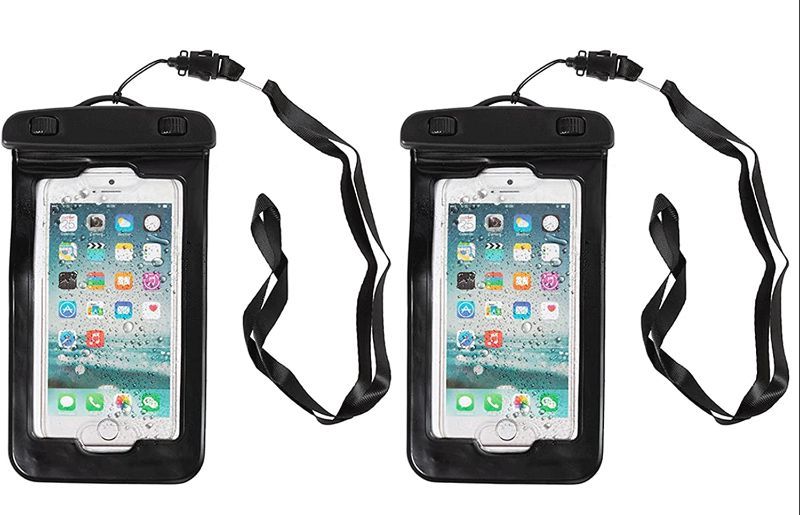 Photo 1 of 2 Pack Waterproof Phone Case, Universal Durable Luminous Underwater Case Cover Dry Bag Pouch up to 6" with Neck Strap for Smartphone
