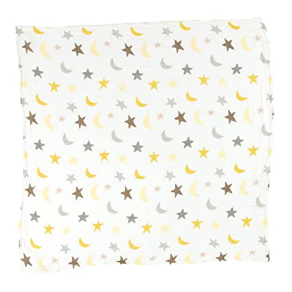 Photo 1 of C.R Gibson BLAN-23934 Love You to The Moon 100% Cotton Baby Swaddle Blanket, 40'' W x 40'' L