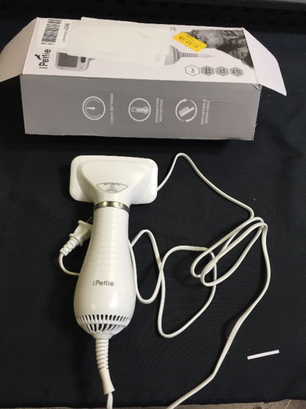 Photo 2 of iPettie Pet Hair Dryer with Slicker Brush, Quiet, 2 Heat Settings & Portable Dog Dryer, Professional Home Grooming Furry Drying Blower for Long Curly Hair & Undercoat Cat Dog, Wide Gap Slicker Brush
