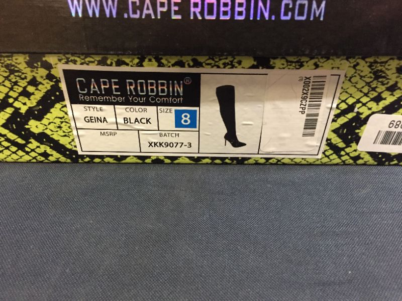 Photo 4 of Cape Robbin Geina Over The Knee Boots with Stiletto Heels, Pointed Toe Sock Boots for Women
SIZE 8 (DIRT ON ITEM FROM PRIOR USE)