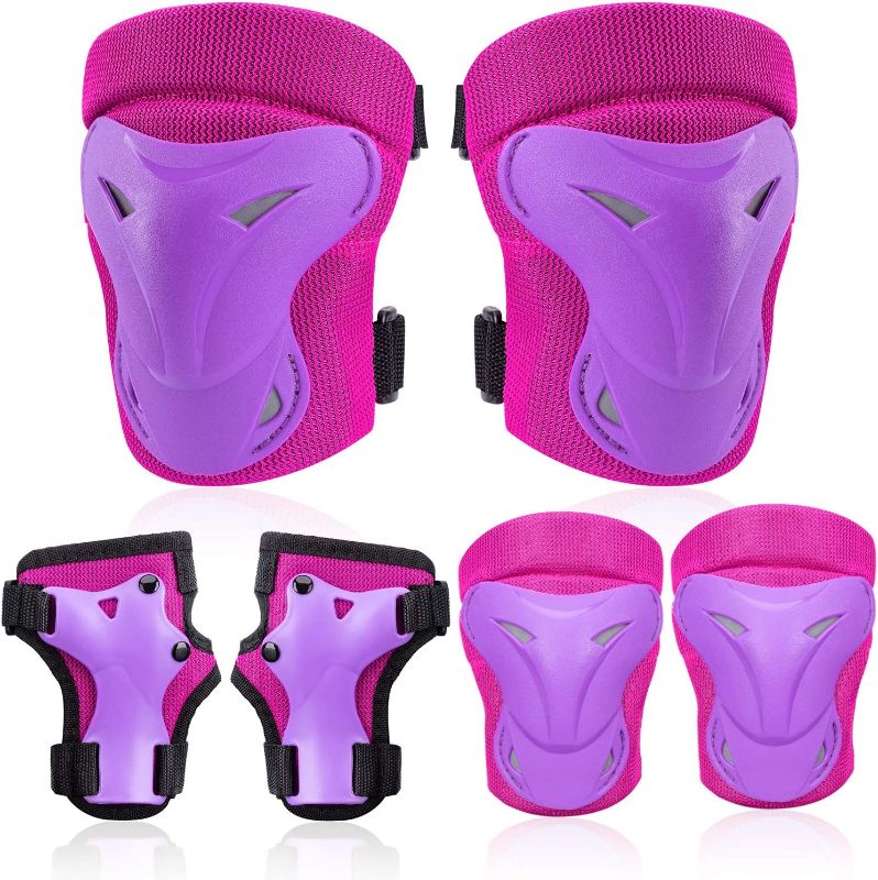 Photo 1 of BOSONER Adult/Child Knee Pad Elbow Pads Guards Protective Gear Set for Roller Skates Cycling BMX Bike Skateboard Inline Skatings Scooter Riding Sports large