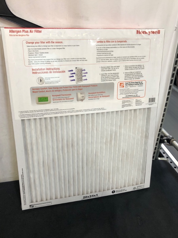 Photo 1 of 20x24x1 Allergen Plus Pleated Air Filter MERV 11 - FPR 7 (2-Pack)
