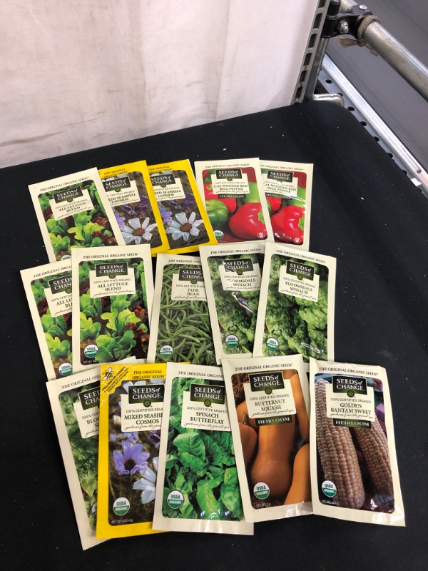 Photo 1 of 15PC LOT, ORGANIC SEEDS, VARIOUS TYPES 