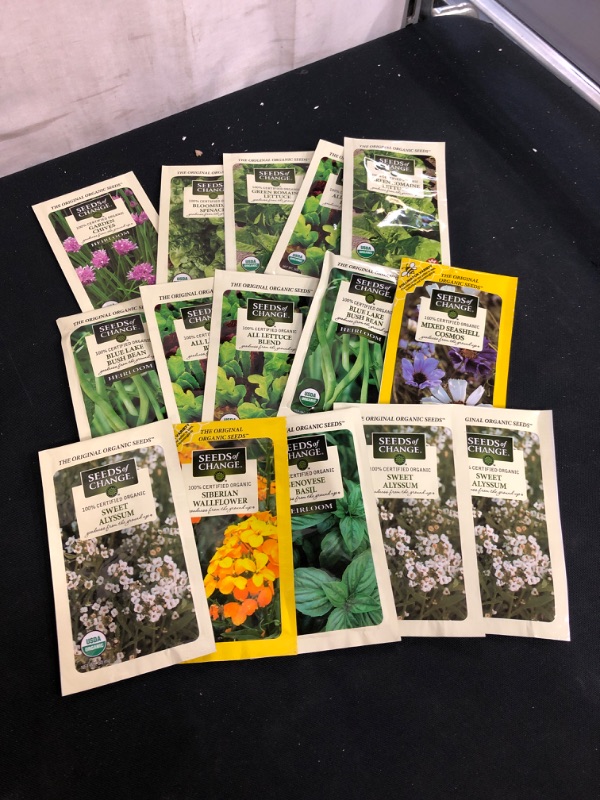 Photo 1 of 15PC LOT, ORGANIC SEEDS, VARIOUS TYPES 