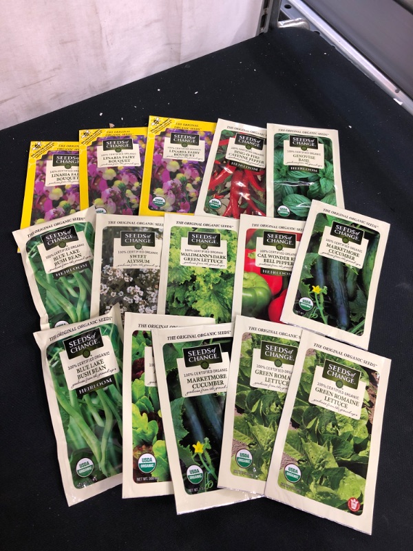 Photo 1 of 15PC LOT, ORGANIC SEEDS, VARIOUS TYPES 