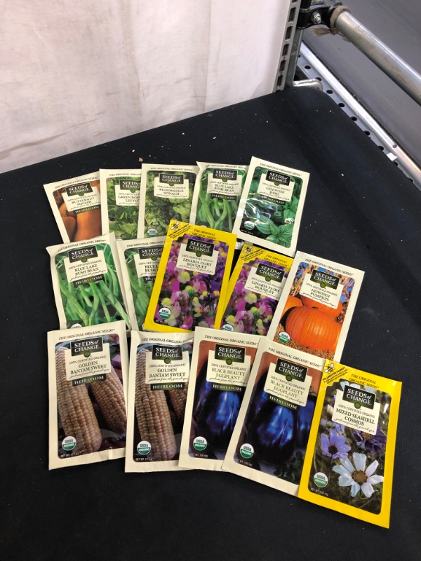 Photo 1 of 15PC LOT, ORGANIC SEEDS, VARIOUS TYPES 