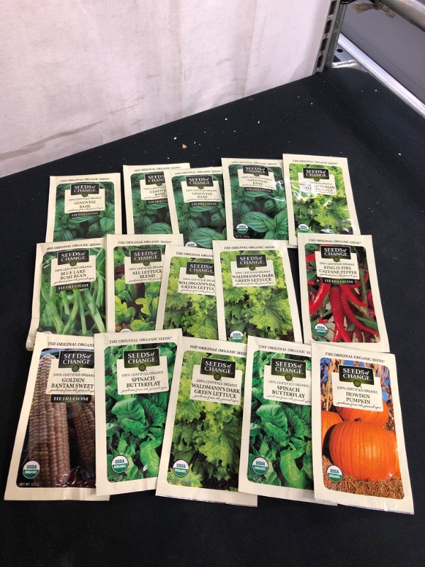 Photo 1 of 15PC LOT, ORGANIC SEEDS, VARIOUS TYPES