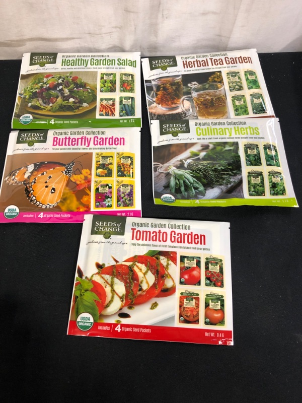 Photo 1 of 5PK LOT, VARIOUS STARTER PK OF SEEDS, VARIOUS TYPES