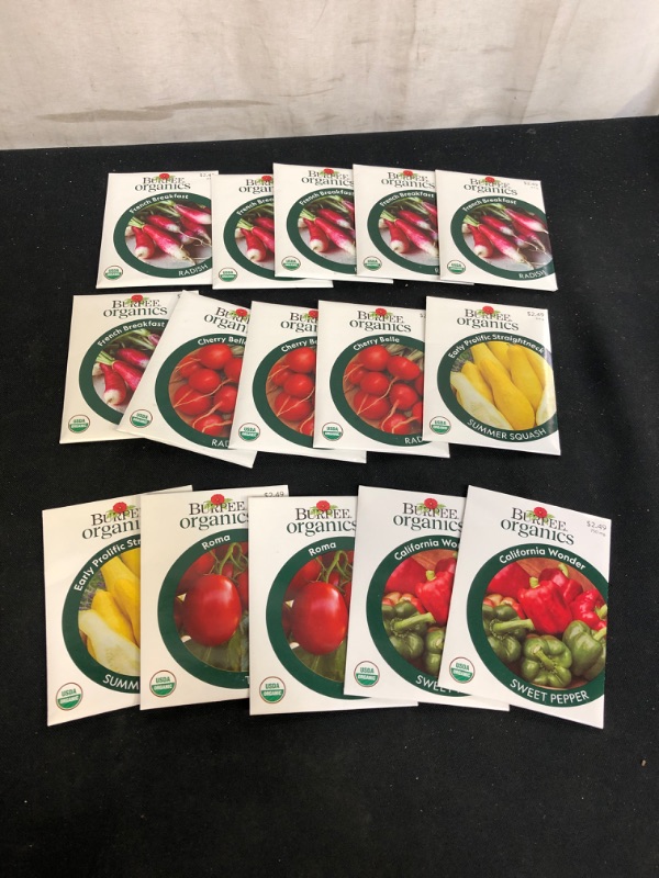 Photo 1 of 15PC LOT, VARIOUS ORGANIC SEEDS FOR PLANTING, SELL BY 11/22