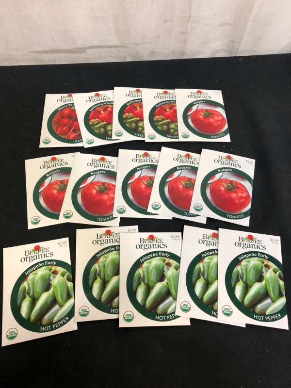 Photo 1 of 15PC LOT, VARIOUS ORGANIC SEEDS FOR PLANTING, SELL BY 11/22