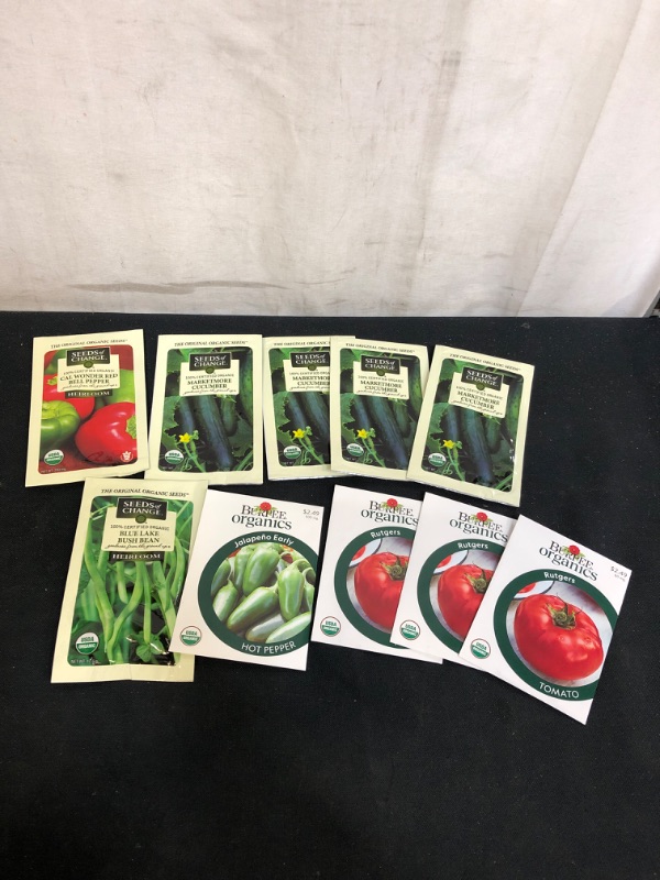 Photo 1 of 10PC LOT, VARIOUS ORGANIC SEEDS FOR PLANTING, SELL BY 11/22