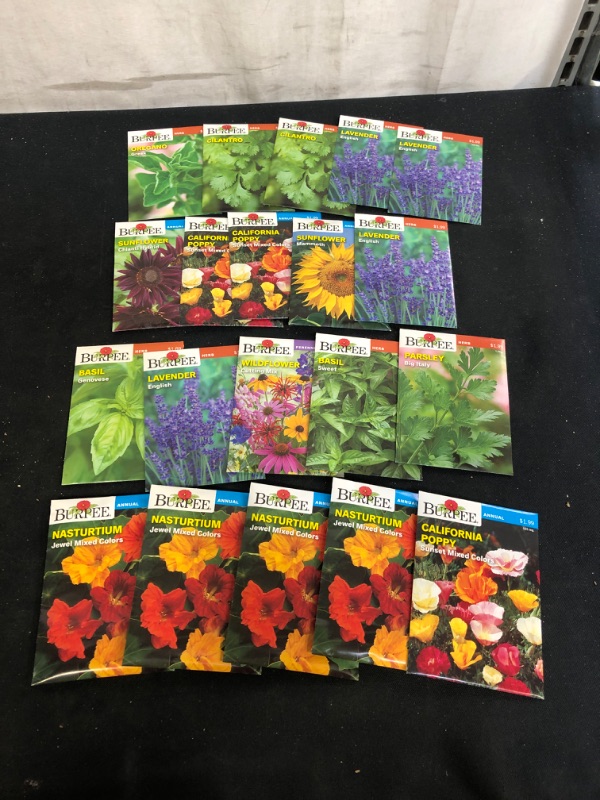 Photo 1 of 20PC LOT, VARIOUS SEEDS FOR PLANTING, SELL BY 11/22