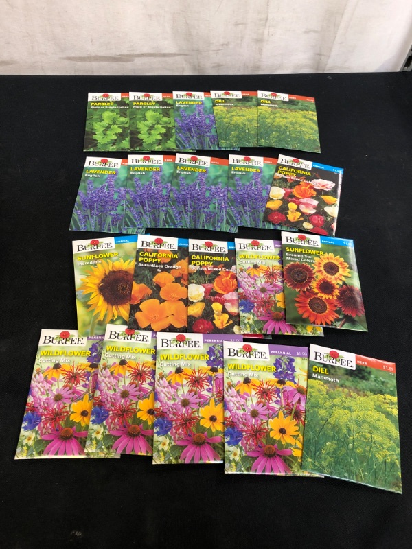 Photo 1 of 20PC LOT, VARIOUS SEEDS FOR PLANTING, SELL BY 11/22