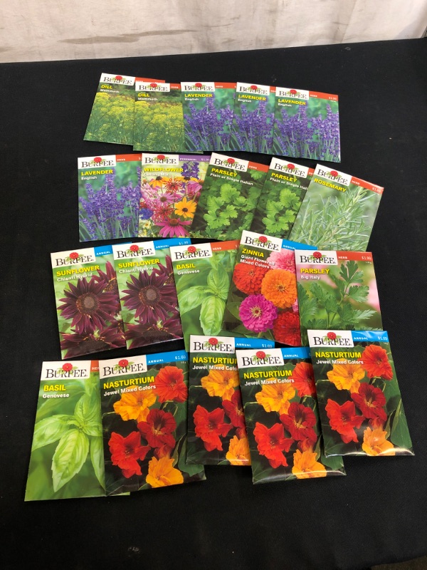 Photo 1 of 20PC LOT, VARIOUS SEEDS FOR PLANTING, SELL BY 11/22