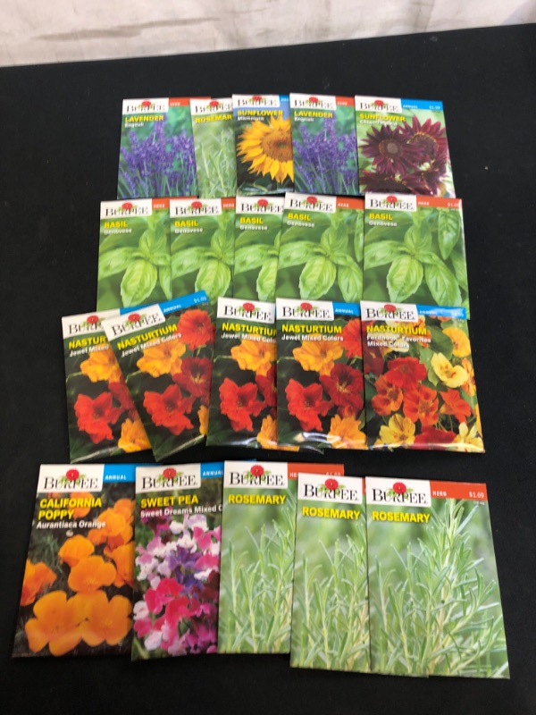 Photo 1 of 20PC LOT, VARIOUS SEEDS FOR PLANTING, SELL BY 11/22