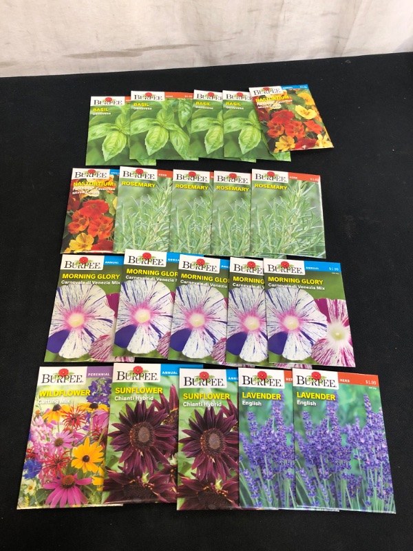 Photo 1 of 20PC LOT, VARIOUS SEEDS FOR PLANTING, SELL BY 11/22