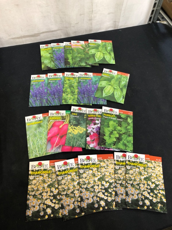 Photo 1 of 20PC LOT, VARIOUS SEEDS FOR PLANTING, SELL BY 11/22