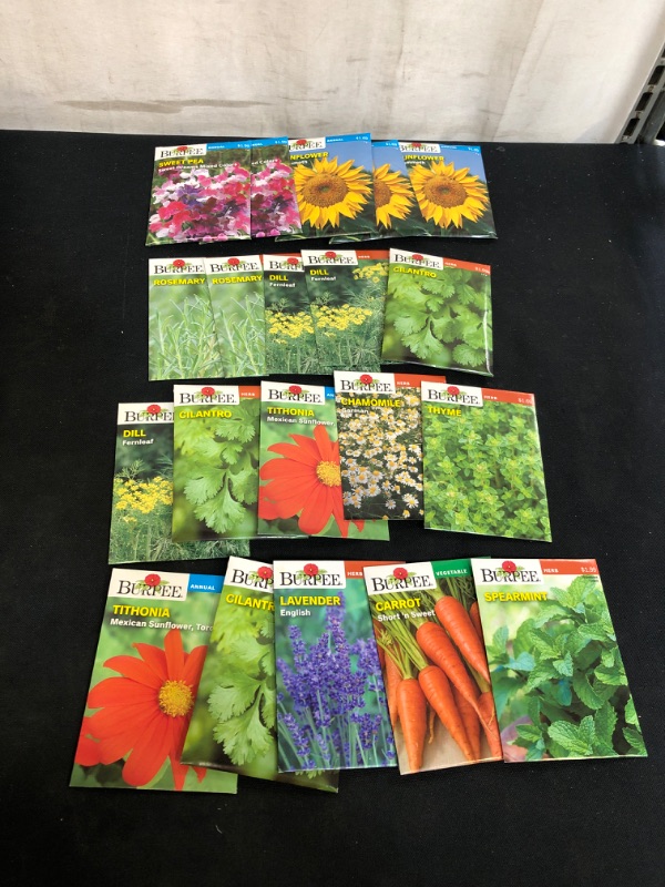 Photo 1 of 20PC LOT, VARIOUS SEEDS FOR PLANTING, SELL BY 11/22