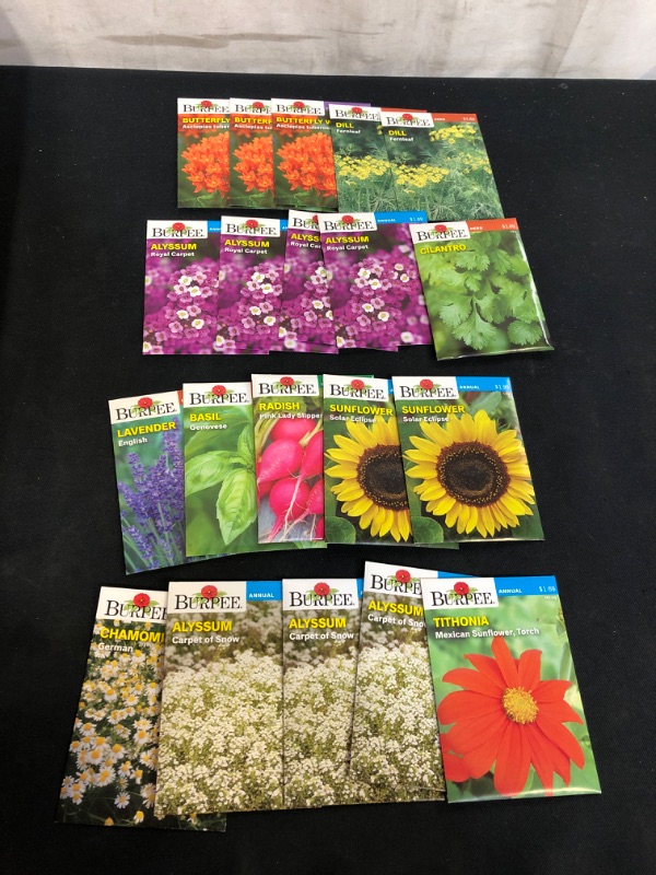 Photo 1 of 20PC LOT, VARIOUS SEEDS FOR PLANTING, SELL BY 11/22