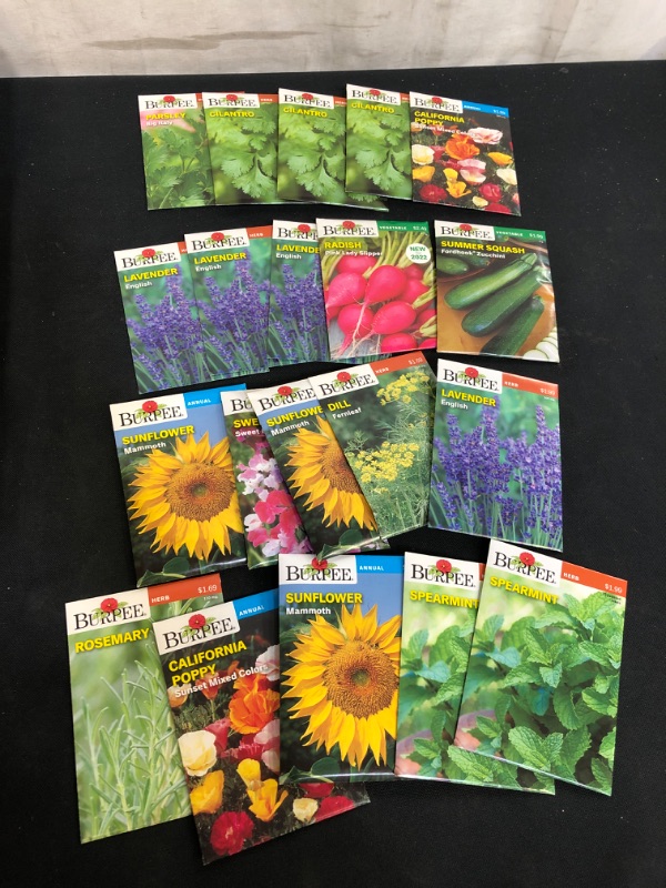 Photo 1 of 20PC LOT, VARIOUS SEEDS FOR PLANTING, SELL BY 11/22