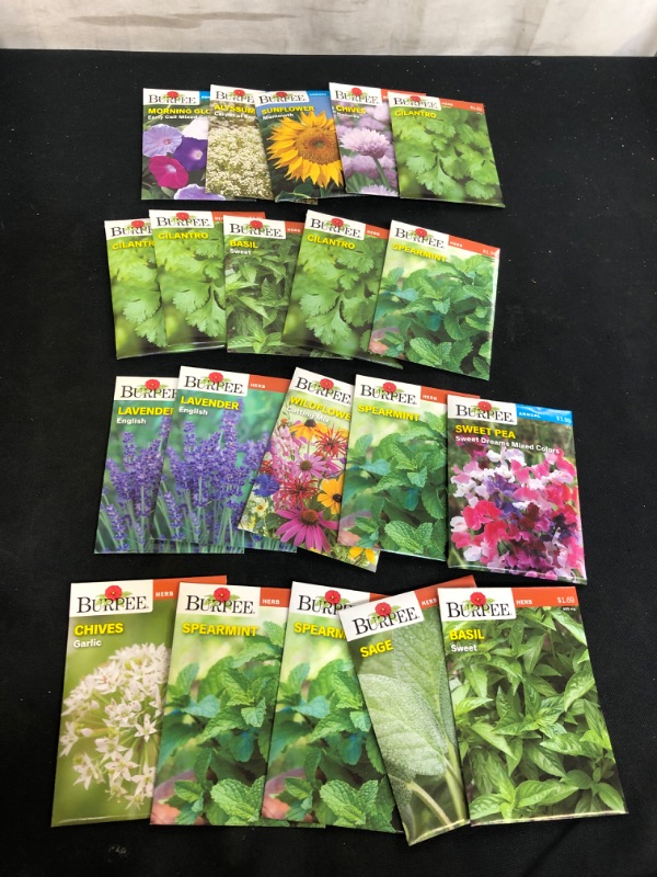 Photo 1 of 20PC LOT, VARIOUS SEEDS FOR PLANTING, SELL BY 11/22