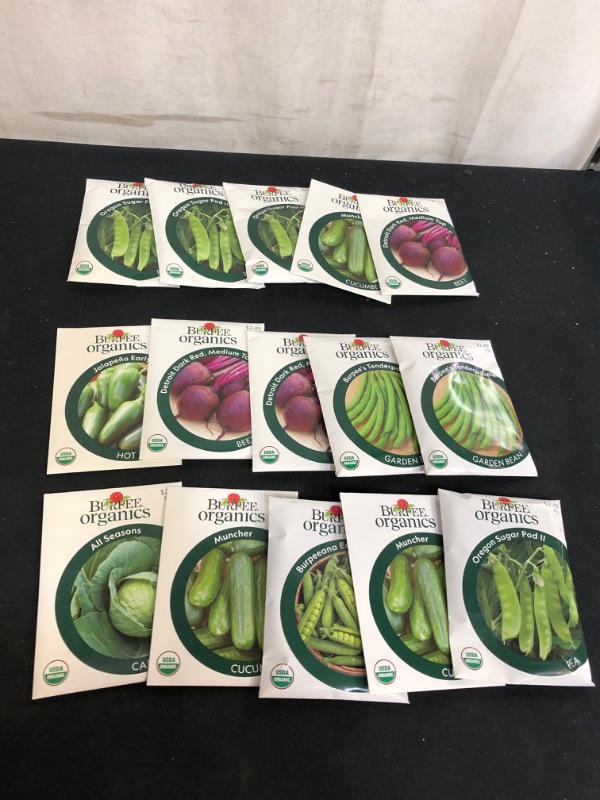 Photo 1 of 15PC LOT, VARIOUS ORGANIC SEEDS FOR PLANTING, SELL BY 11/22