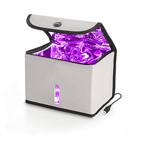 Photo 1 of  Drive Auto UV Light Sanitizer Box - Mobile Ultraviolet Disinfection Bag Kills 99.9 of Germs & Bacteria on Mask, Phone, Keys, Money - Portable, USB Powered UVC Sterilizer Cabinet w/Handle