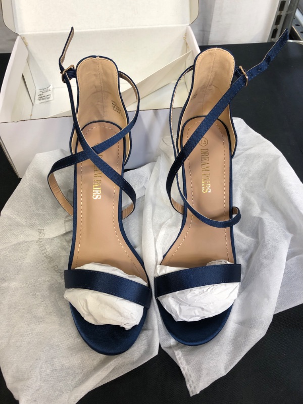 Photo 1 of WOMENS NAVY BLUE STRAPPY HEELS ,SIZE 7.5