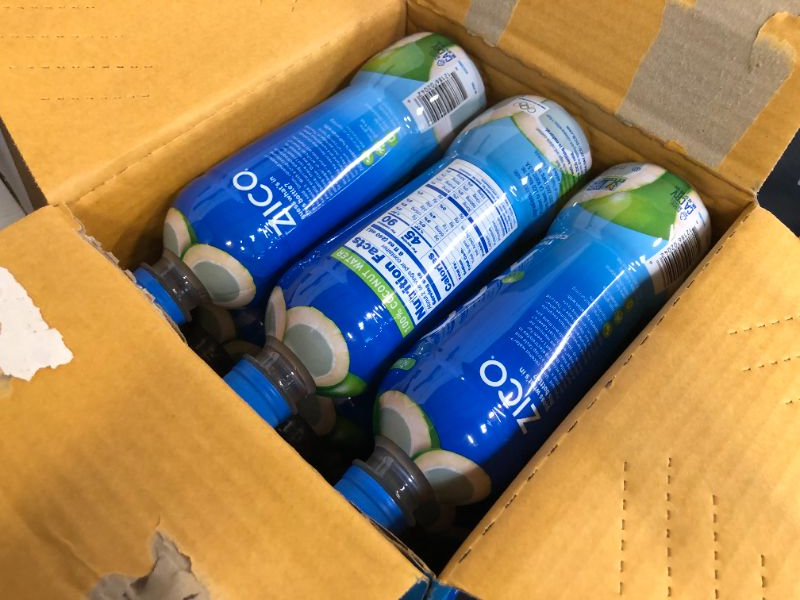 Photo 3 of Zico 100% Coconut Water Drink - 12 Pack, Natural Flavored - No Sugar Added, Gluten-Free - 500ml / 16.9 Fl Oz - Supports Hydration with Five Naturally Occurring Electrolytes - Not from Concentrate
--- bb sep 10 2022--- Factory Sealed --- 