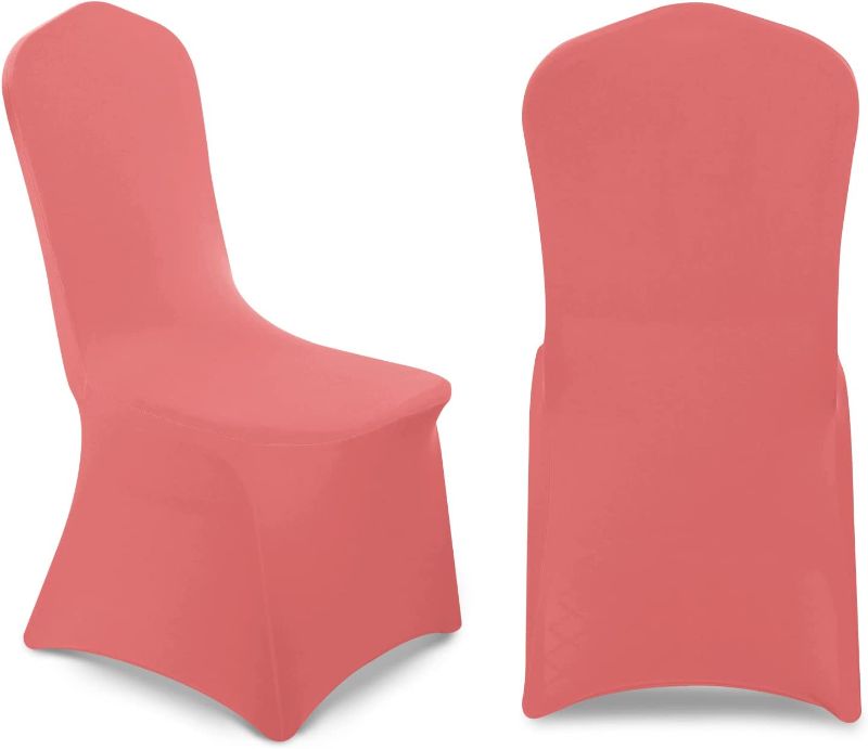 Photo 1 of Yucoao 10 PCS Watermelon Red Spandex Dining Room Chair Covers for Living Room - Universal Stretch Chair Slipcovers Protector for Wedding, Banquet, and Party
--- Factory Sealed --- 