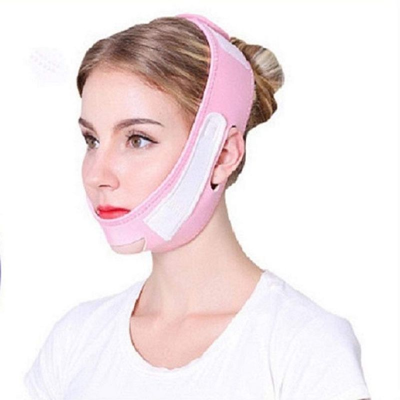 Photo 1 of V Shaped Line Chin Up Face Lift Double Chin Belt,Face Slimming Strap, Face Shaper Band Eliminates Wrinkles Sagging Anti-aging Painless Firming Mask --- Factory Sealed --- 
