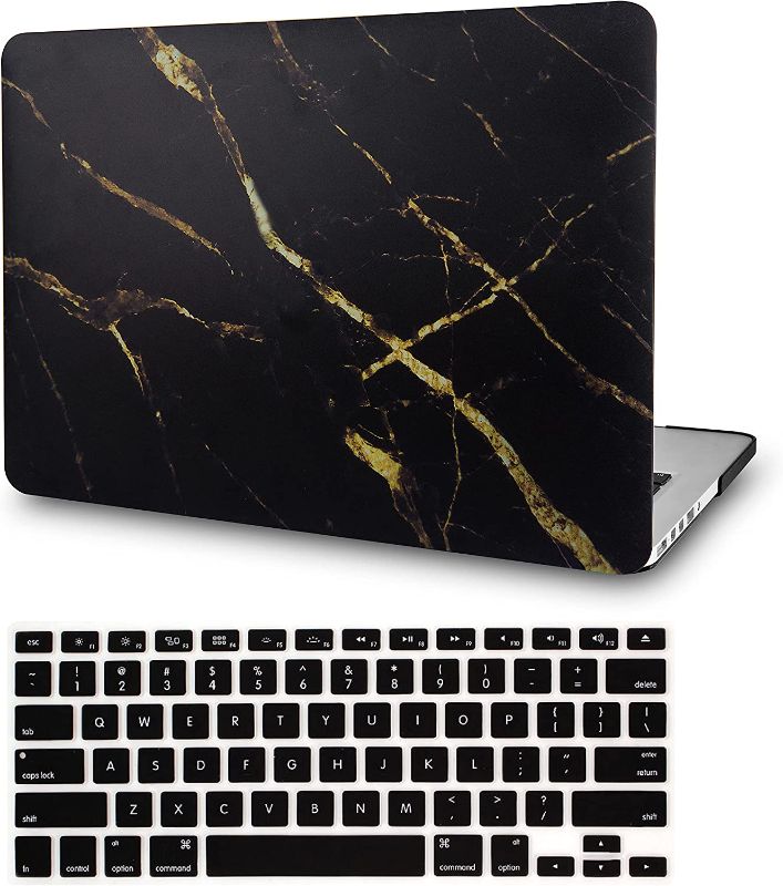 Photo 1 of LASSDOO Compatible with MacBook Pro Retina 13 inch Case 2015,2014,2013,2012 Release A1502 A1425 Plastic Hard Shell + Keyboard Cover (Black Gold Marble)
--- Factory Sealed --- 