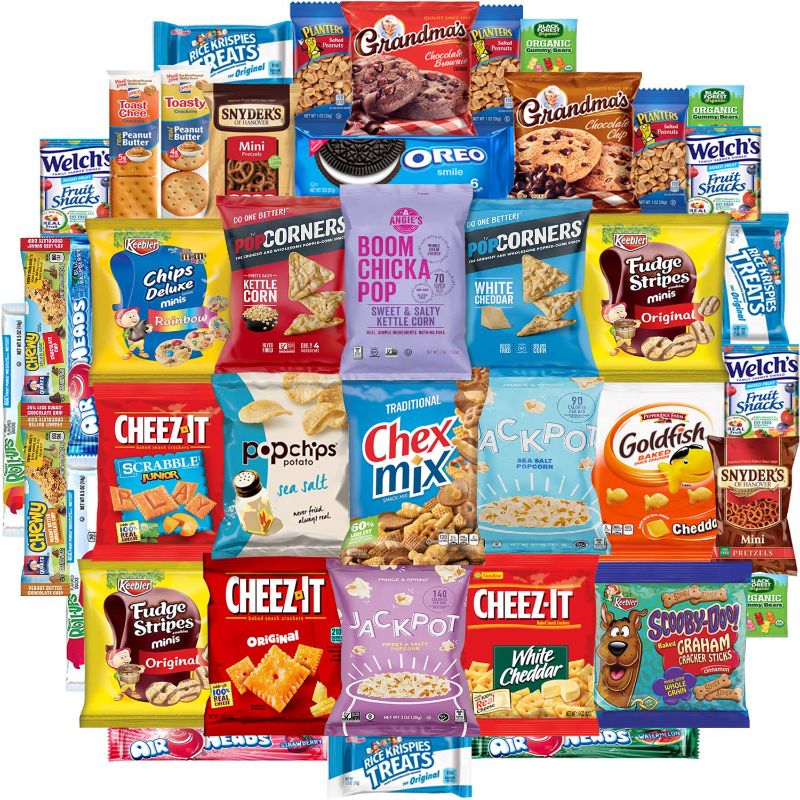 Photo 1 of Snack Chest Care Package (40 Count) Variety Snacks Gift Box - College Students, Military, Work or Home - Over 3 Pounds of Chips Cookies & Candy!
-- BB 8 31 2022 ----- Factory Sealed --- 