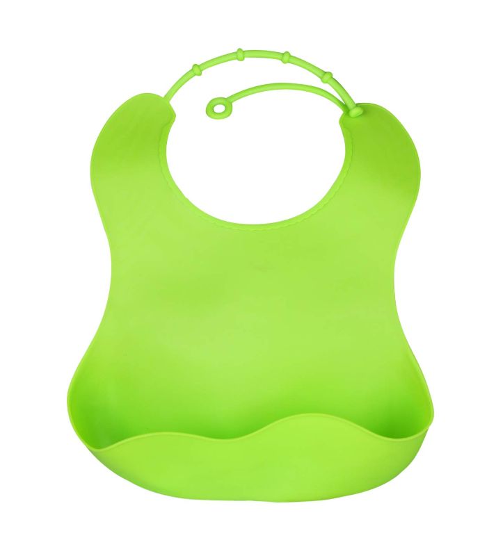 Photo 1 of Dreamslink Waterproof Silicone Drool Baby Bib, Green
