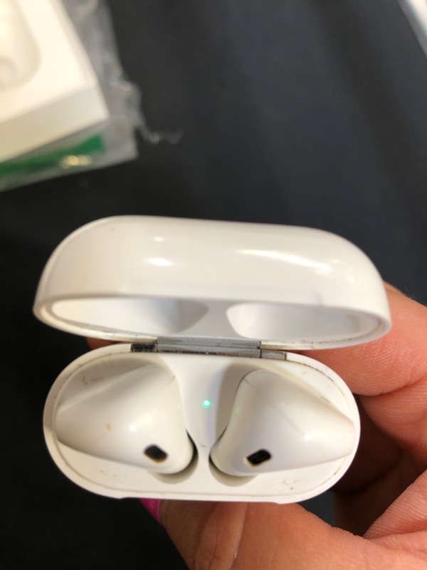 Photo 3 of Apple AirPods (2nd Generation) Wireless Earbuds with Lightning Charging Case Included. Over 24 Hours of Battery Life, Effortless Setup. Bluetooth Headphones for iPhone
