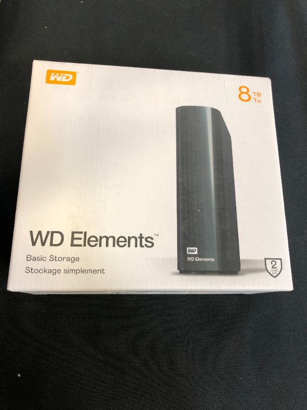 Photo 2 of WD Elements Desktop WDBWLG0080HBK - Hard Drive - 8 TB - External (desktop) - USB 3.0
