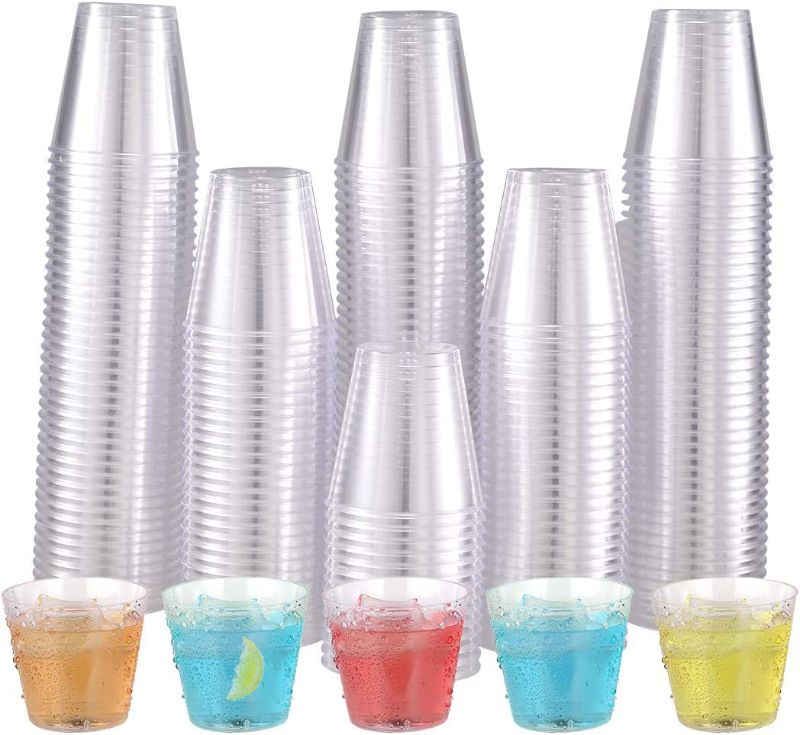 Photo 1 of 500 Plastic Shot Glasses-2oz Disposable Cups-2Ounce Plastic Shot Cups-Ideal Plastic Tumbler for Whiskey, Jello Shots, Tasting ,Food Samples,Perfect for Halloween, Thanksgiving ,Christmas Party
