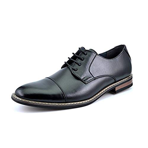 Photo 1 of Bruno Moda Italy Prince Men's Classic Modern Oxford Wingtip Lace Dress Shoes,PRINCEWIDE-6-BLACK, SIZE12 W US
