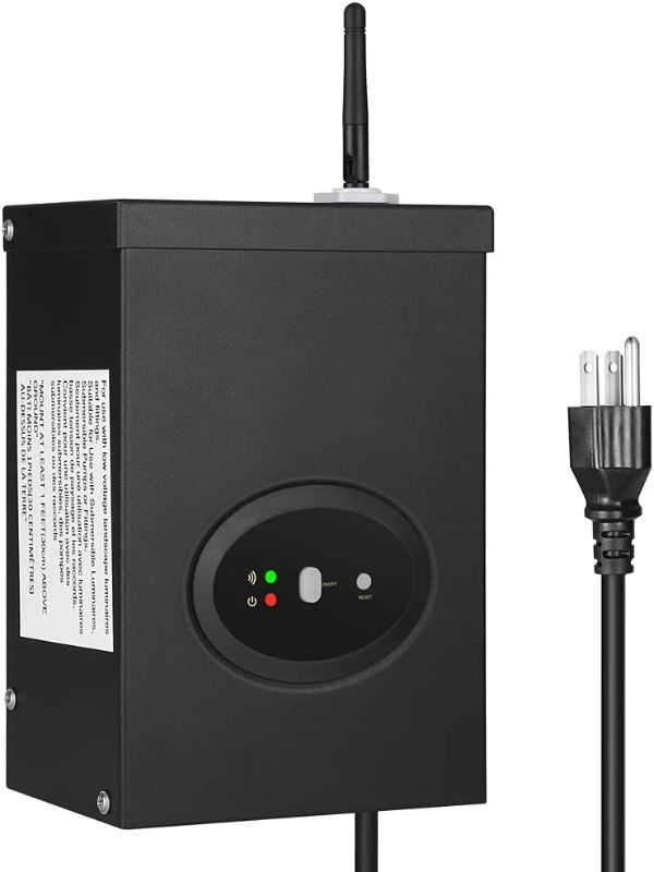 Photo 1 of DEWENWILS 120W Smart Wi-Fi Low Voltage Transformer, Schedule and Timer, Compatible with Alexa and Google Home, 120V AC to 12V AC, Weatherproof for Landscaping Light, Spotlight, Pathway Light
