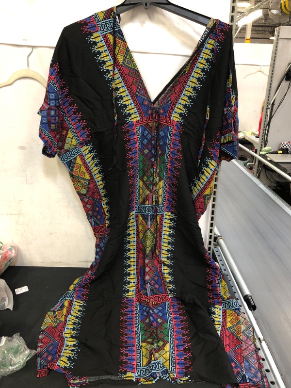 Photo 1 of WOMENS LONG TRIBAL PRINT DRESS, ONE SIZE 